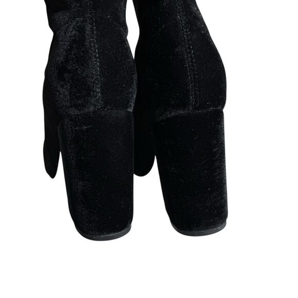 Raye Faris Velvet Black Booties Heeled Boots Women’s Size 6.5 - Picture 5 of 11